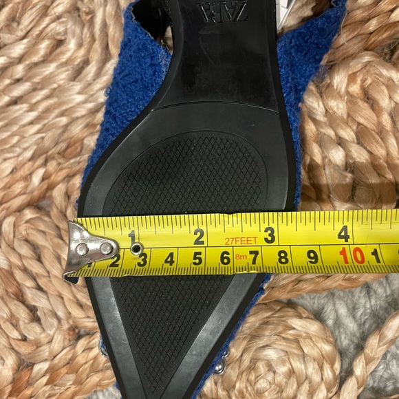 Holidays Zara blue Sling back embellished and pearls flats - Picture 9 of 11